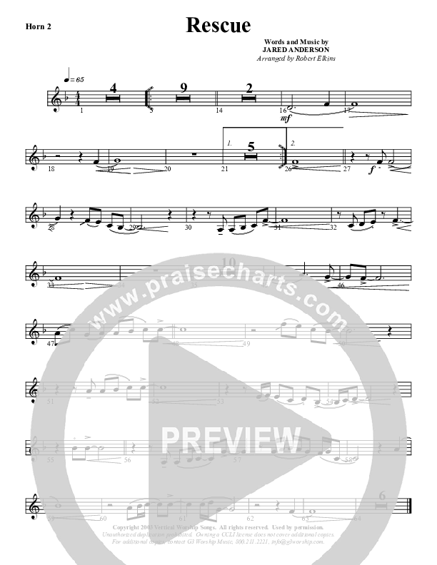 Rescue French Horn (G3 Worship)