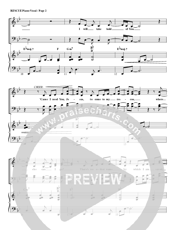 Rescue Piano/Vocal (G3 Worship)