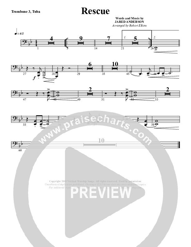 Rescue Trombone 3/Tuba (G3 Worship)