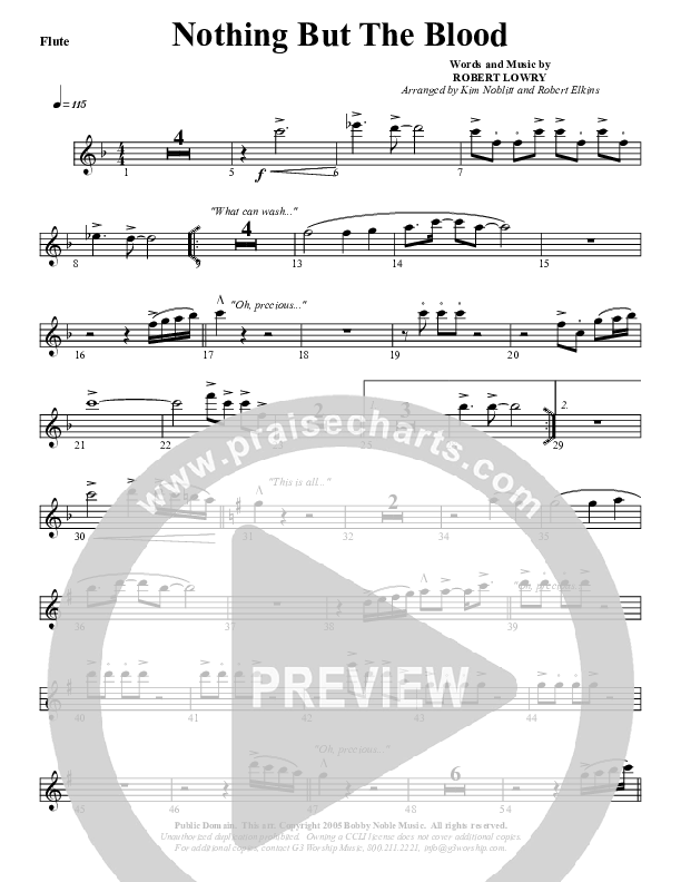 Nothing But The Blood Flute (G3 Worship)