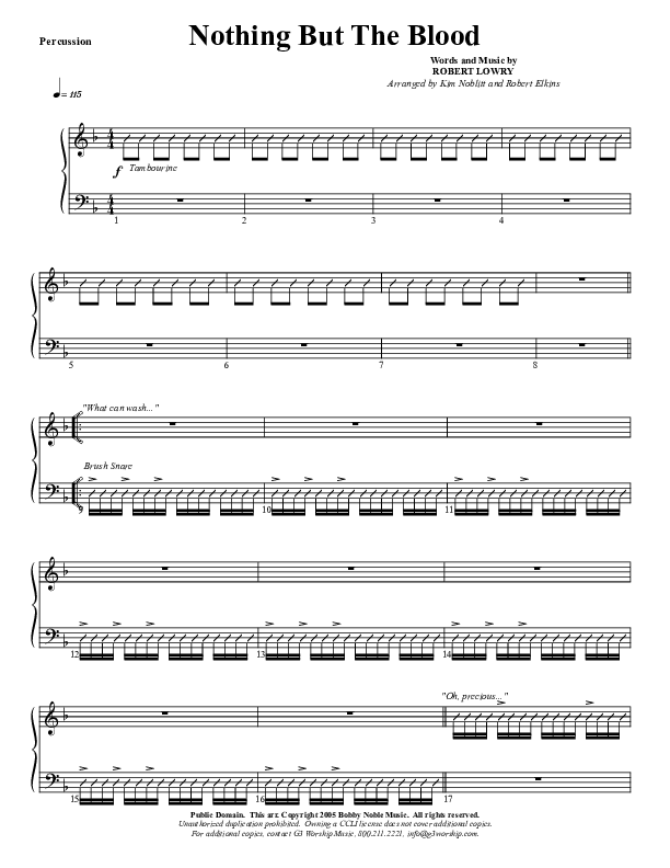 Nothing But The Blood Percussion (G3 Worship)