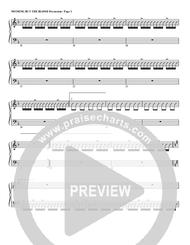 Nothing But The Blood Percussion (G3 Worship)