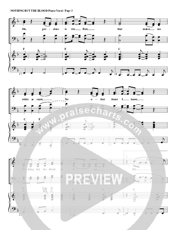 Nothing But The Blood Piano/Vocal & Lead (G3 Worship)