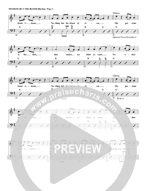 Nothing But The Blood Rhythm/Vocal (G3 Worship)