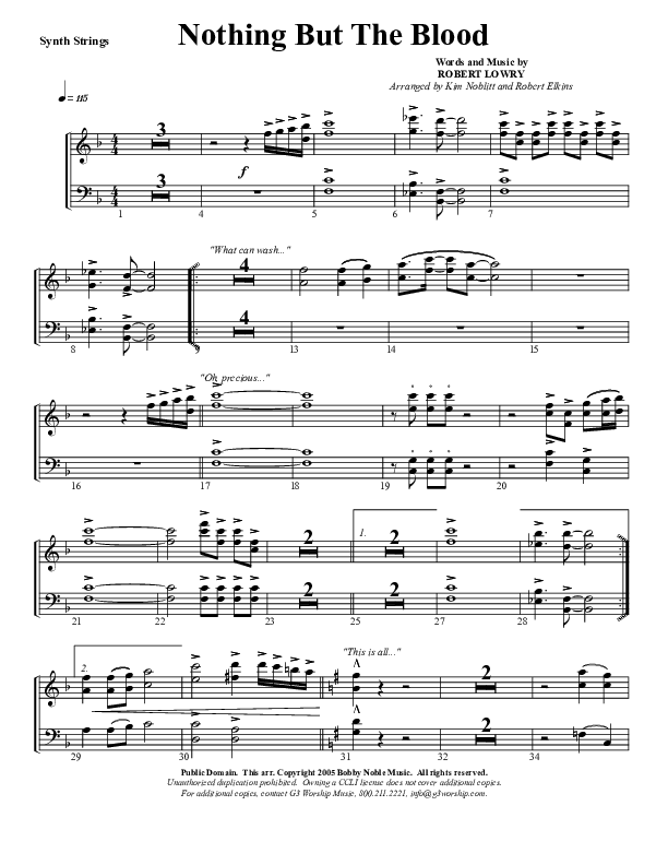 Nothing But The Blood Synth Strings (G3 Worship)