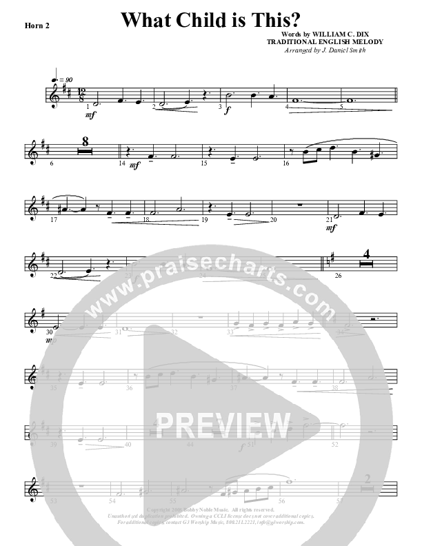 What Child Is This French Horn 2 (G3 Worship)