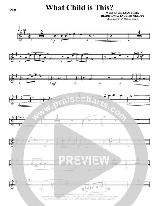 What Child Is This Oboe (G3 Worship)
