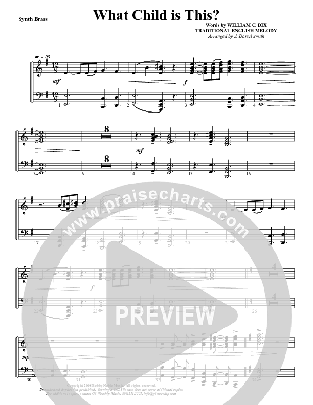 What Child Is This Synth Strings (G3 Worship)