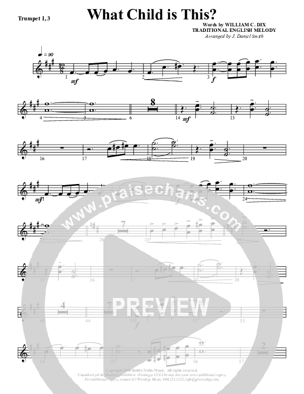 What Child Is This Trumpet 1 (G3 Worship)