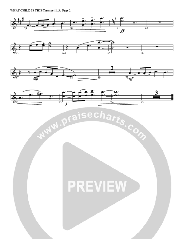 What Child Is This Trumpet 1 (G3 Worship)