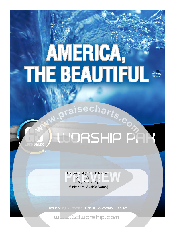 America The Beautiful Cover Sheet (G3 Worship)