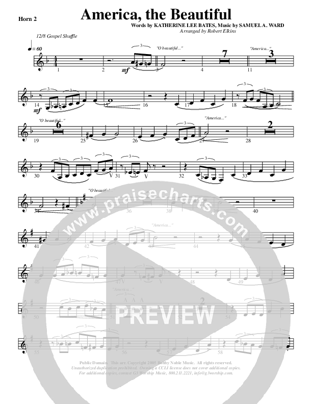 America The Beautiful French Horn 2 (G3 Worship)