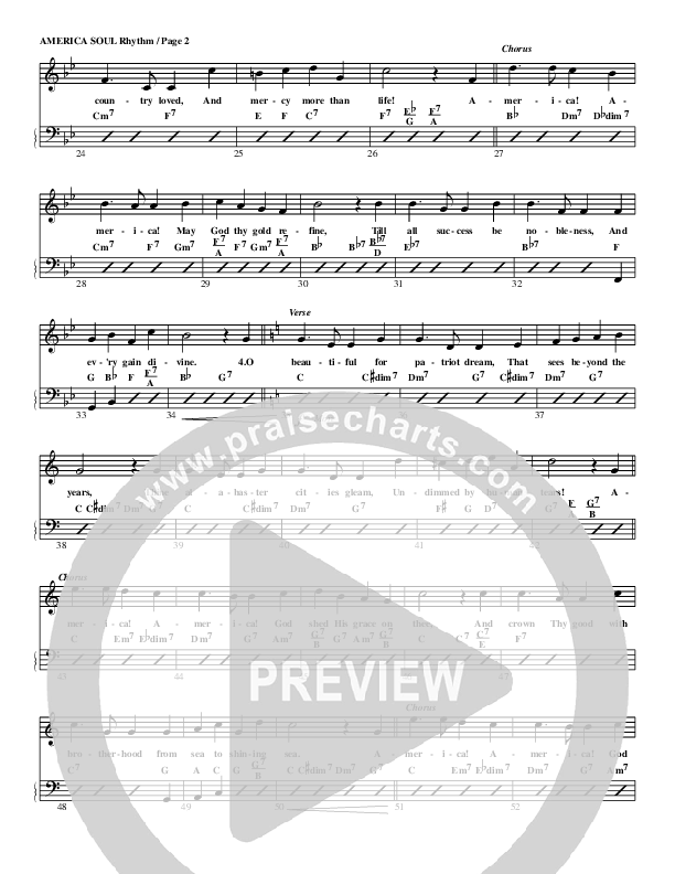 America The Beautiful Rhythm/Vocal (G3 Worship)