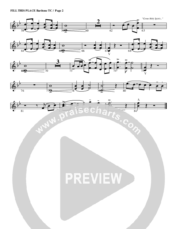 Fill This Place Bari Sax (G3 Worship)