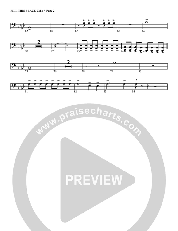 Fill This Place Cello (G3 Worship)