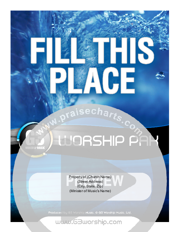 Fill This Place Cover Sheet (G3 Worship)