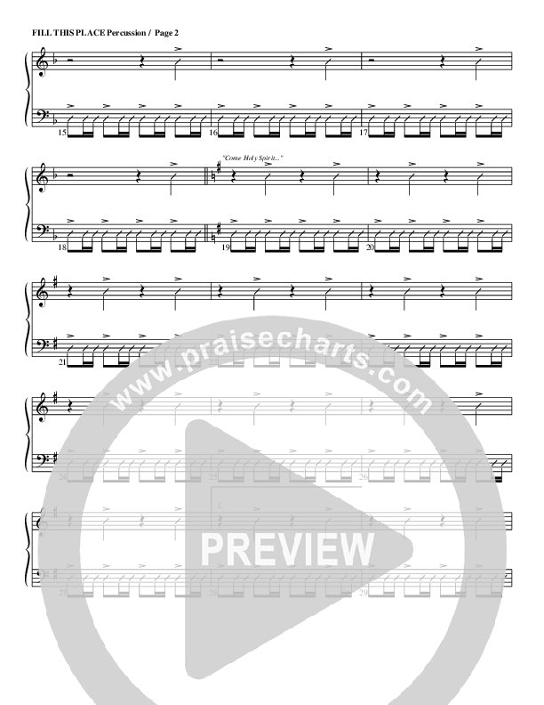 Fill This Place Percussion (G3 Worship)