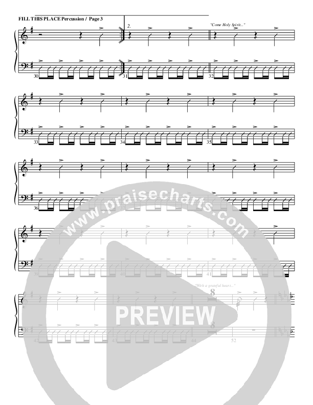 Fill This Place Percussion (G3 Worship)