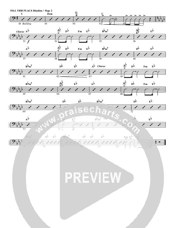 Fill This Place Rhythm Chart (G3 Worship)