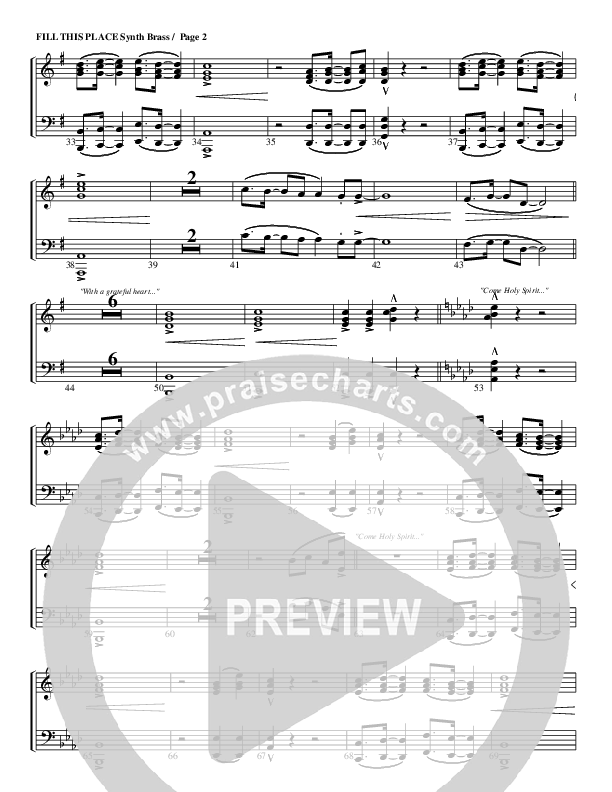 Fill This Place Synth Brass (G3 Worship)