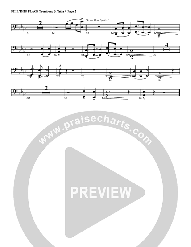 Fill This Place Trombone 3/Tuba (G3 Worship)