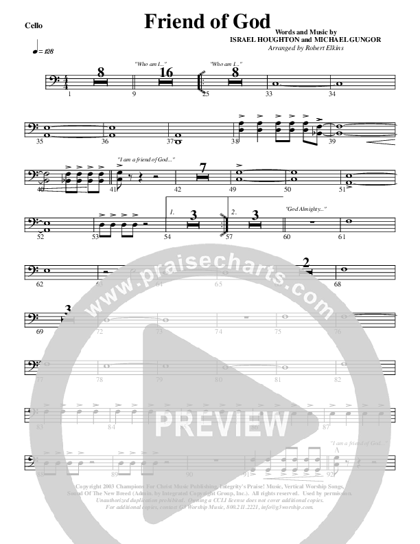 Friend Of God Cello (G3 Worship)