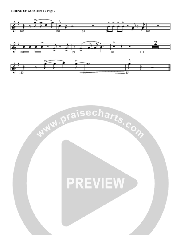 Friend Of God French Horn 1 (G3 Worship)