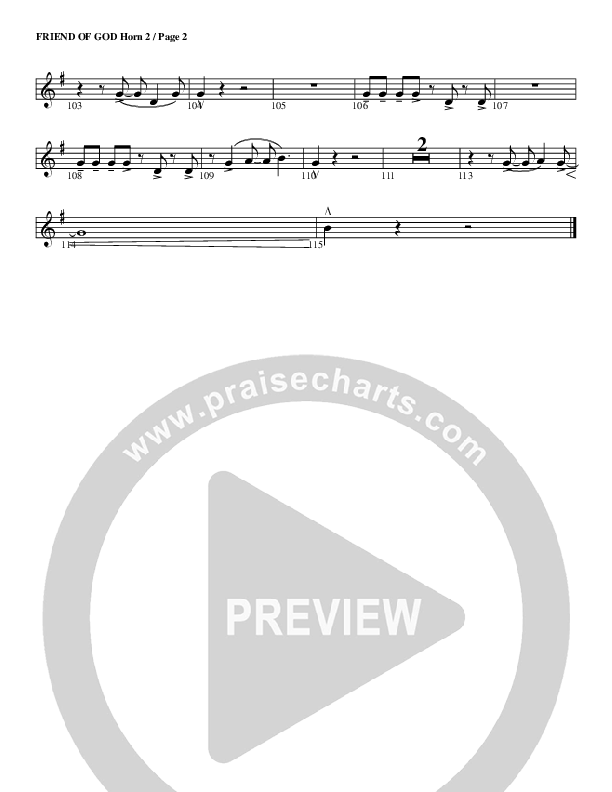 Friend Of God French Horn 2 (G3 Worship)