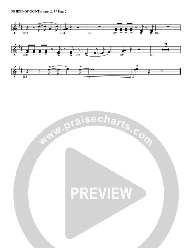 Friend Of God Trumpet 2/3 (G3 Worship)