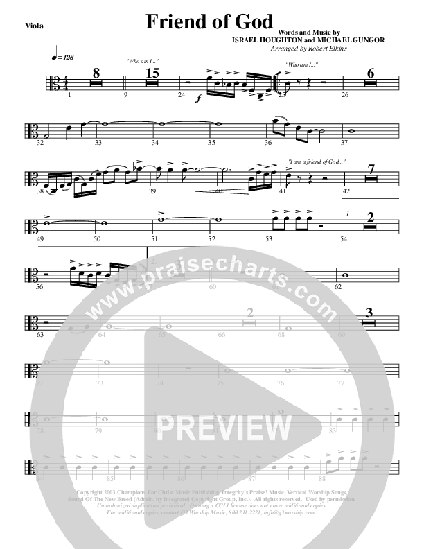 Friend Of God Viola (G3 Worship)