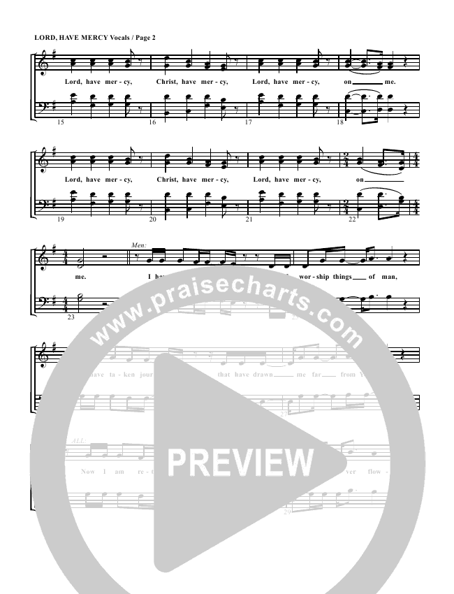 Lord Have Mercy Sheet Music PDF (G3 Worship) PraiseCharts