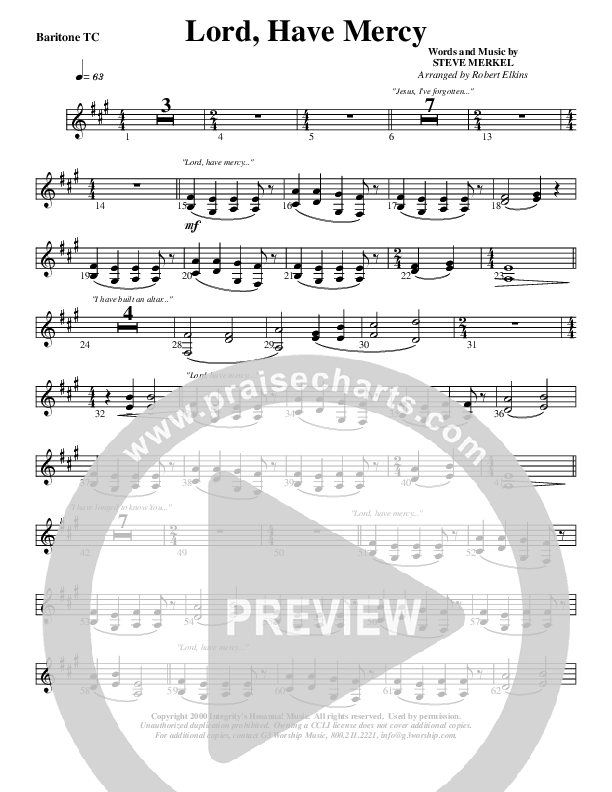 Lord Have Mercy Baritone TC (G3 Worship)