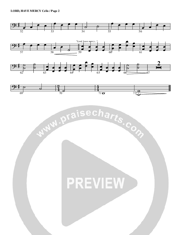 Lord Have Mercy Cello (G3 Worship)