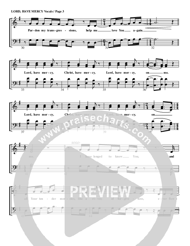 Lord Have Mercy Choir Sheet (G3 Worship)