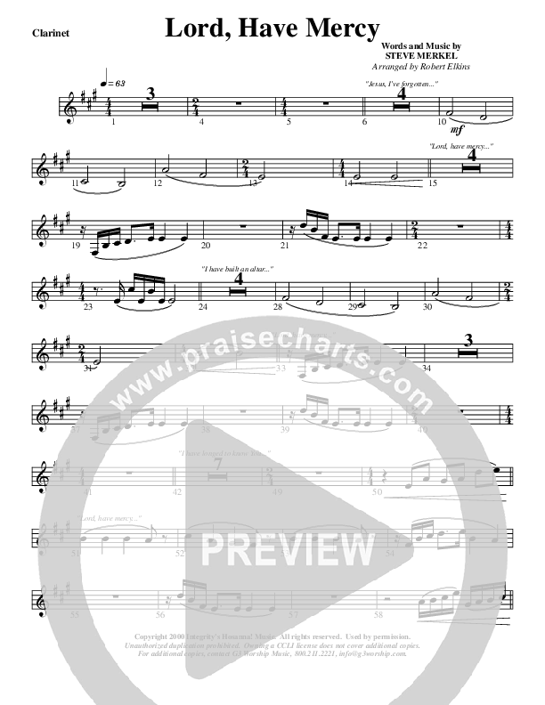 Lord Have Mercy Clarinet (G3 Worship)
