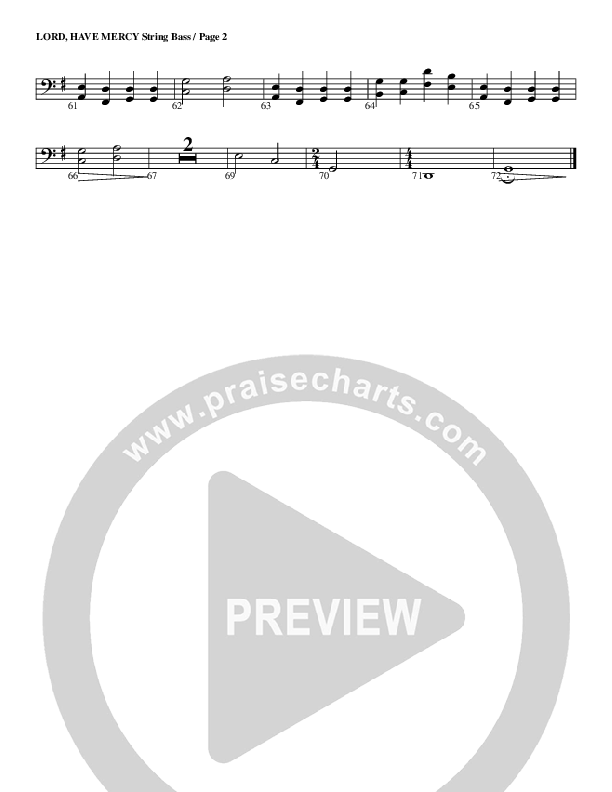 Lord Have Mercy Double Bass (G3 Worship)