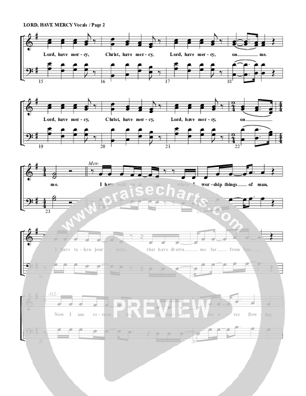 Lord Have Mercy Lead Sheet (SAT) (G3 Worship)