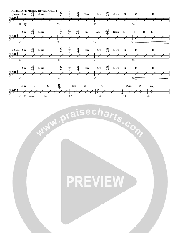 Lord Have Mercy Rhythm Chart (G3 Worship)
