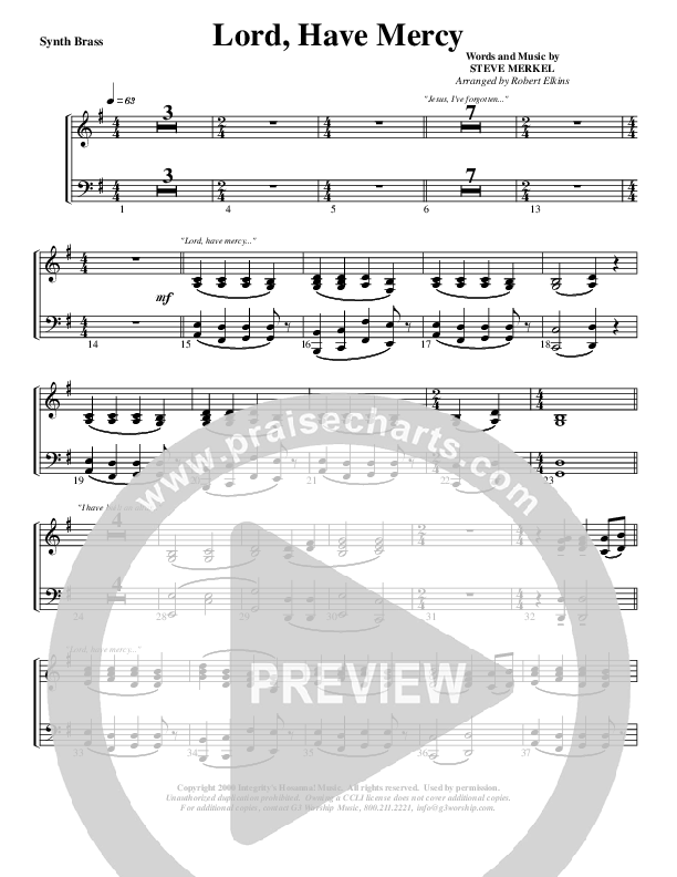 Lord Have Mercy Synth Brass (G3 Worship)