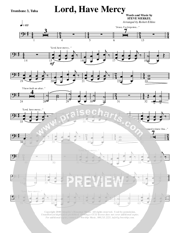 Lord Have Mercy Trombone 3/Tuba (G3 Worship)