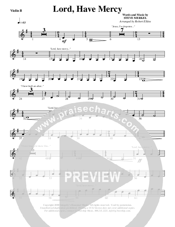 Lord Have Mercy Violin 2 (G3 Worship)