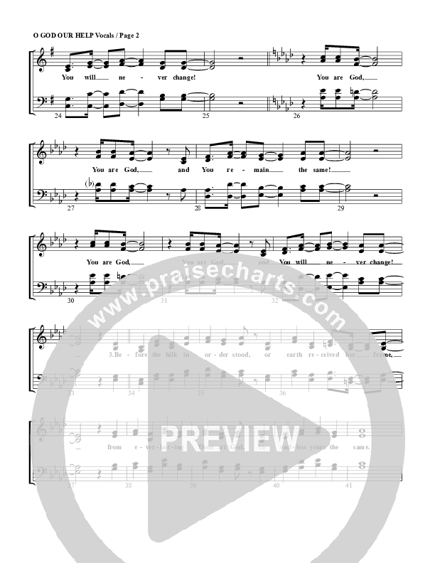 O God Our Help In Ages Past Choir Sheet (G3 Worship)