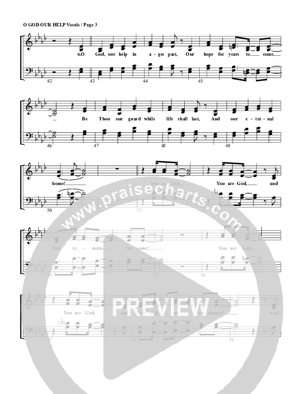 O God Our Help In Ages Past Choir Sheet (G3 Worship)