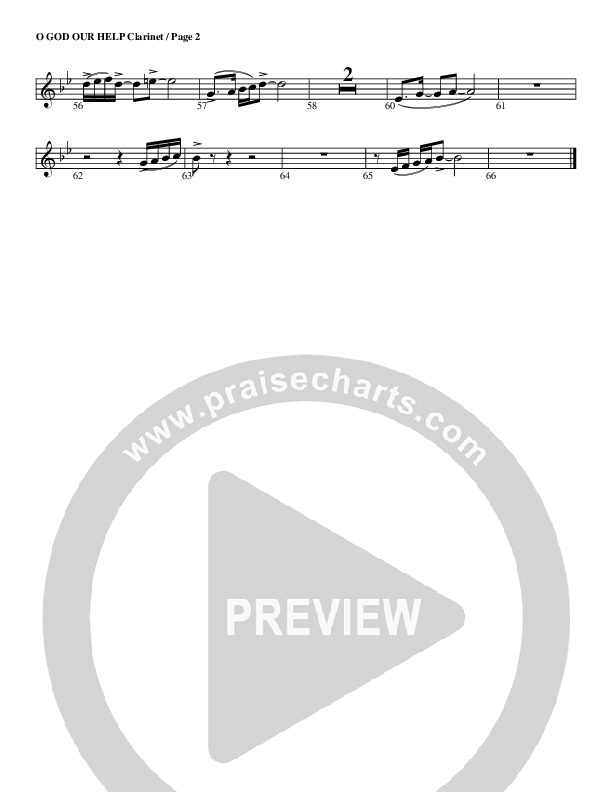 O God Our Help In Ages Past Clarinet (G3 Worship)