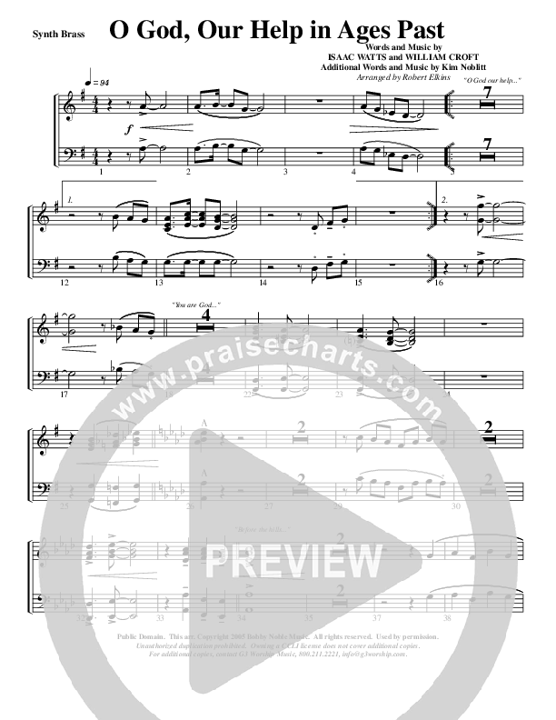 O God Our Help In Ages Past Synth Brass (G3 Worship)