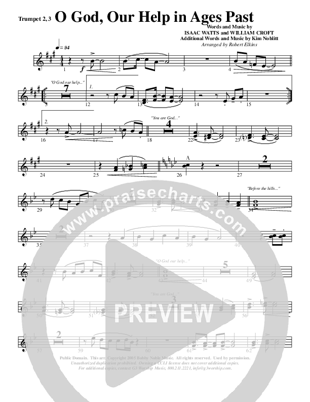 O God Our Help In Ages Past Trumpet 2/3 (G3 Worship)