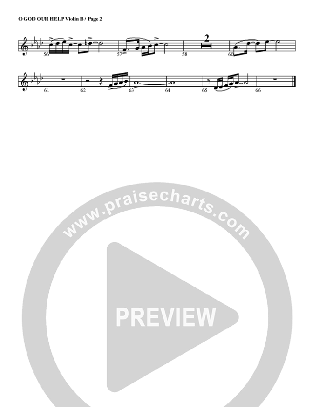 O God Our Help In Ages Past Violin 2 (G3 Worship)