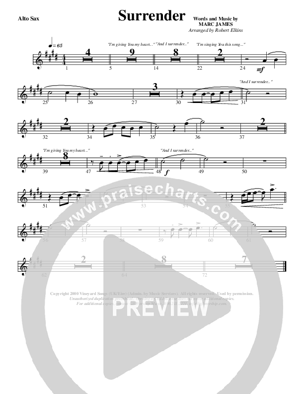 Surrender Alto Sax (G3 Worship)