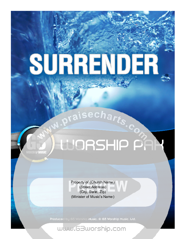 Surrender Cover Sheet (G3 Worship)