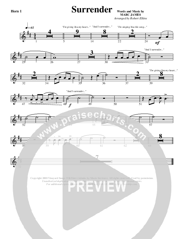 Surrender French Horn 1 (G3 Worship)
